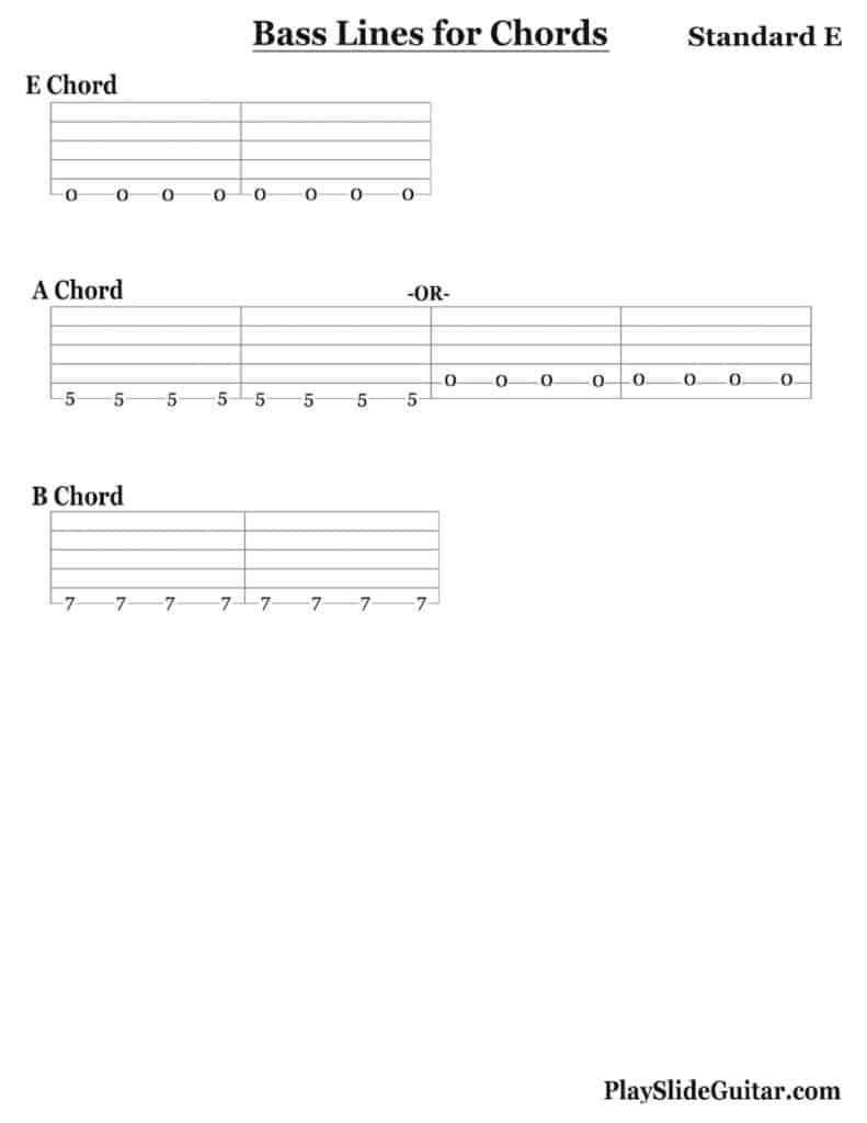 Standard E Tuning for Slide Guitar